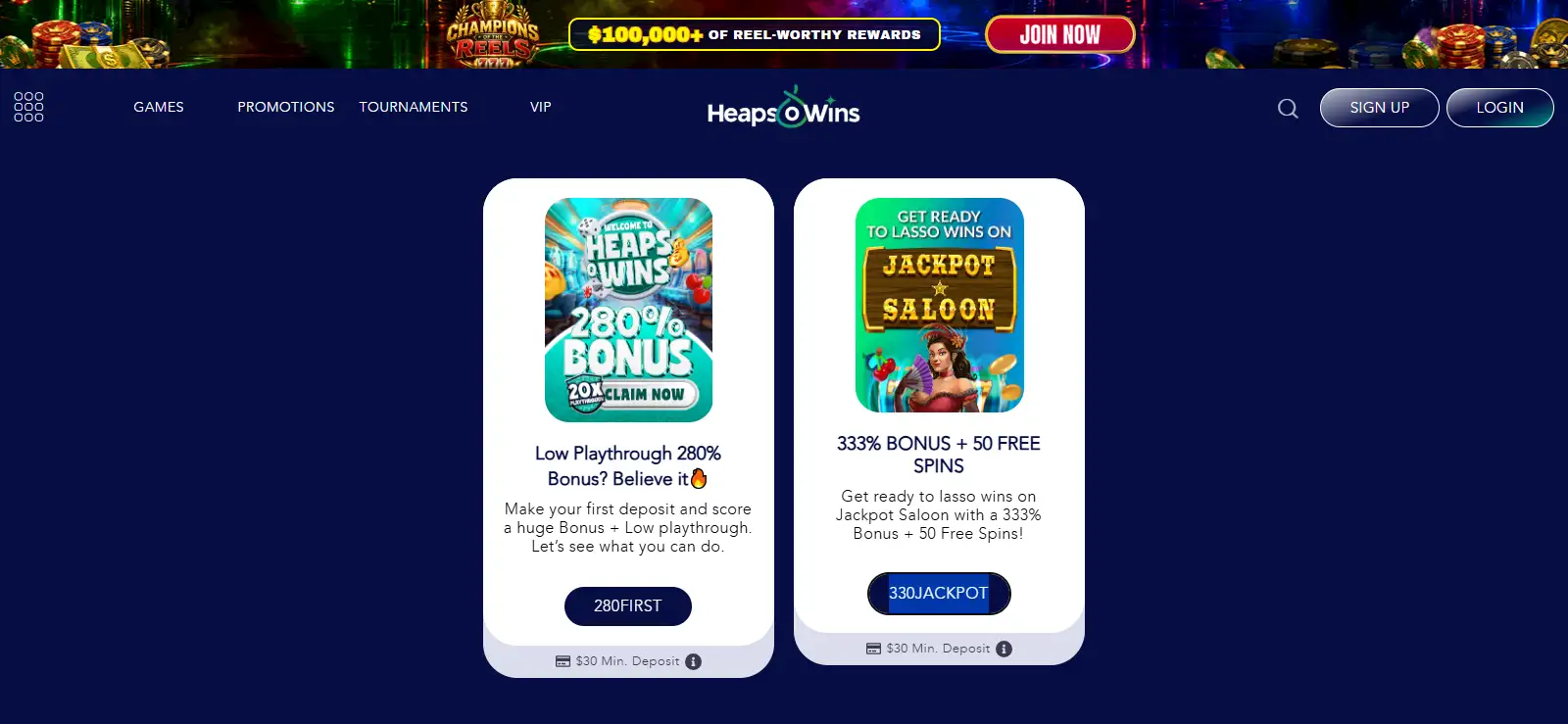 Heaps O Wins Bonus Codes Australia 2026 – Current Promotions