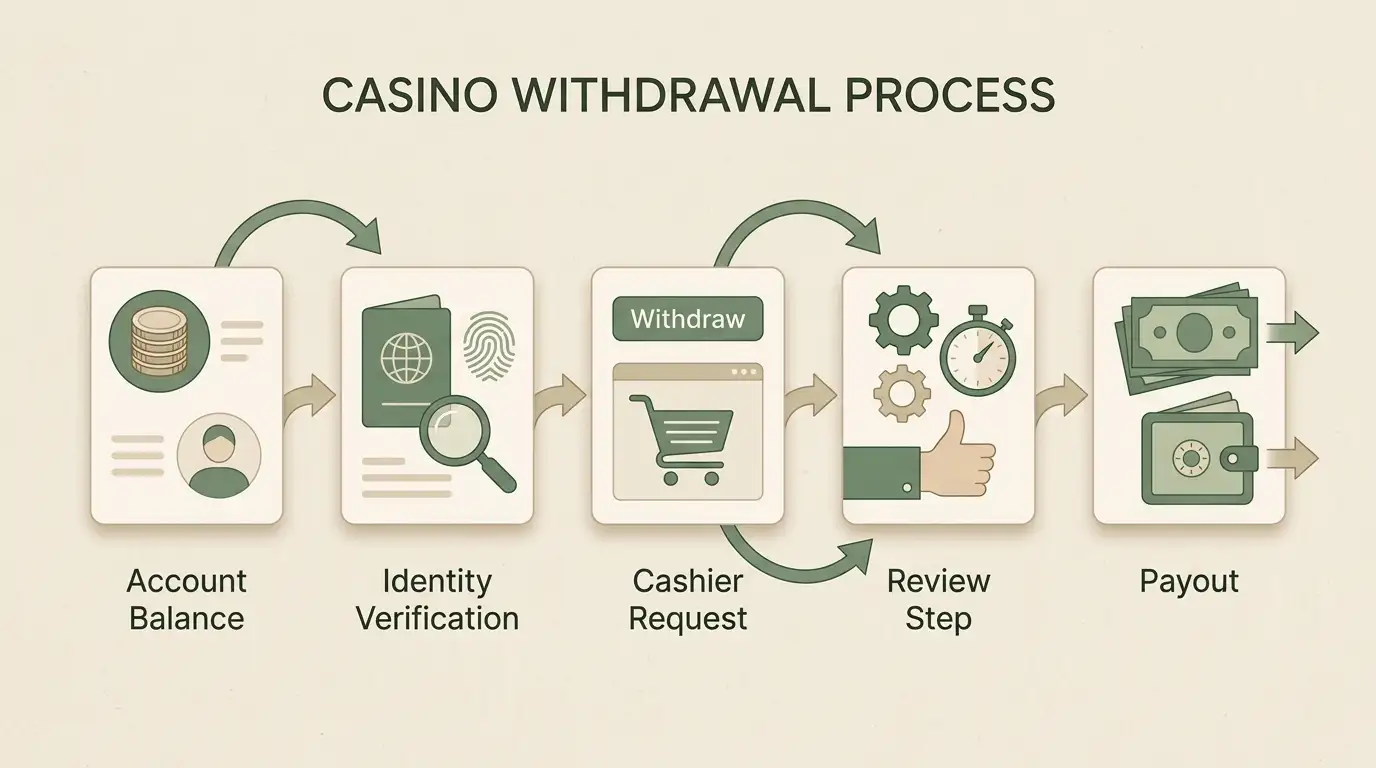 Editorial illustration for Heaps O Wins withdrawals, verification and cashout rules
