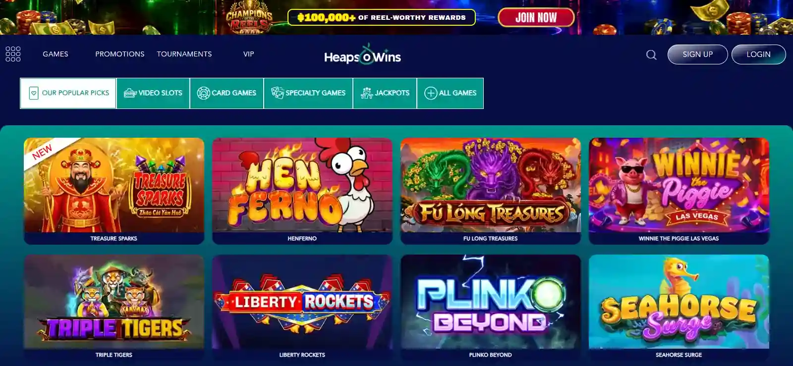 Heaps O Wins Pokies & Games Australia: RTG, Jackpots and Card Games